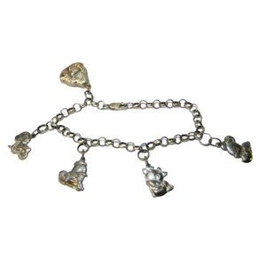 Asian Charms Silver Bracelet Buddha Zodiac Baby Mickey Cow Dragon Rooster